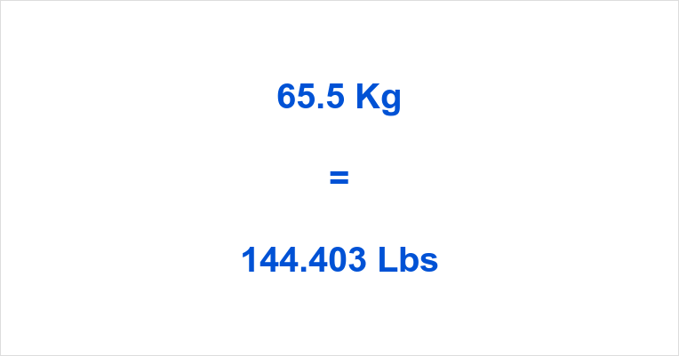 65.5 kg to Pounds – The Easy Conversion Guide